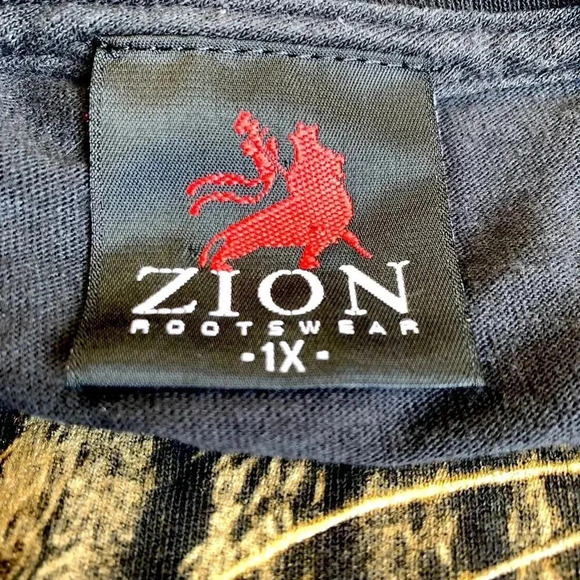 Bob Marley 2007 Lion Head Zion Rootswear Short Sleeve Tee Shirt Size 1X Black - Picture 11 of 12